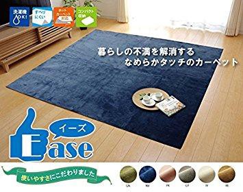 イケヒコ・コーポレーション ラグ カーペット 4.5畳 洗える 無地 『イーズ』 グレー 約220×320cm 裏:すべりにくい加工 (ホットカーペッ