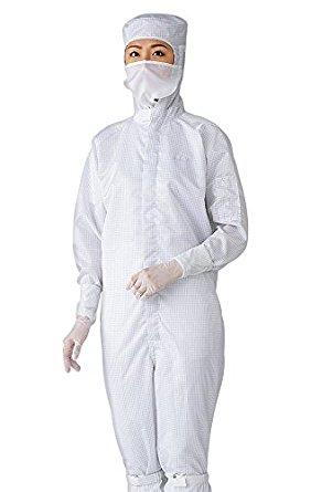 アズワン アズピュアCRウェア(クリーンウェア) 11120BW(フード一体・センターファスナー) 白 LNCAJ065459-11-2279-02