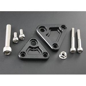 PMC(ピーエムシー) PMC DRAFT (ドラフト) エンジンマウントキット Z750-1000 ブラック 前/2PC (74-3014)