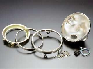 PMC(ピーエムシー) PMC PMC クロームメッキ ヘッドライトリム＆ケースセット 8mm汎用 (81-4121)