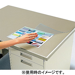KOKUYO コクヨ デスクマット軟質再生オレフィン・透明W下敷付1087×687mmグレー (マ-8117NM)