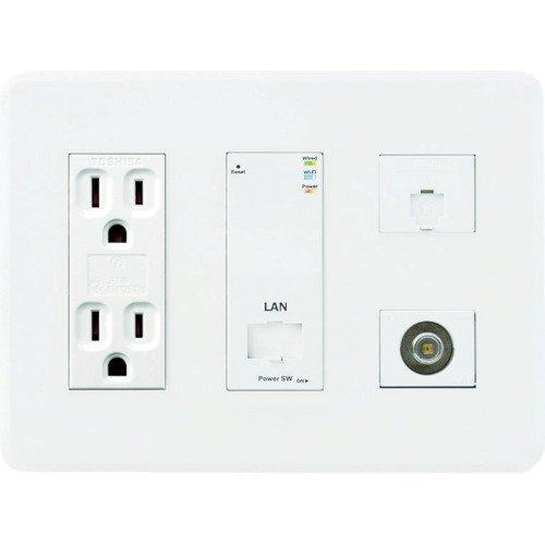 因幡電工 AC212VTLW02KITAbaniact 情報コンセント TEL/LAN/TV(4K8K対応)/Wi-F8599594
