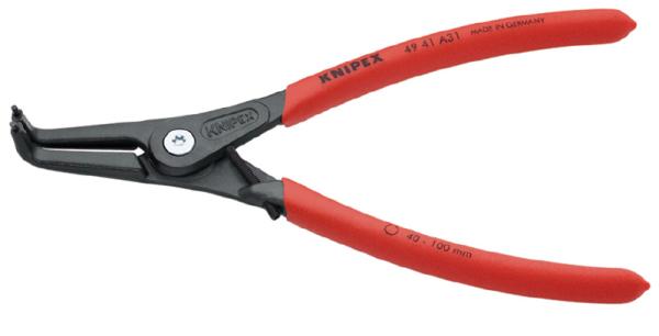 クニペックス KNIPEX 4941-A31 軸用精密スナップリングプライヤー 曲(ストッハ 4941-A31
