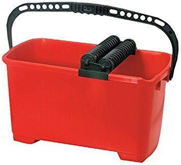 KRONEN HANSA社 床洗浄バケツセット OPTIMUM 22L 赤 すすぎローラー付 505543 1セット/個