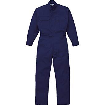 山田辰 防炎つなぎ服 ネイビーブルー 4L  1-5101-NB-4L 1着の通販は