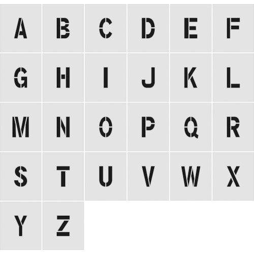 アイマーク ASTSETA5040IM ステンシル A〜Z 1セット26枚単位 文字サイズ50×40mm8186147