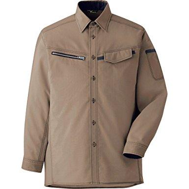 VES2534UELLミドリ安全 ベルデクセル 男女ペア 交織ストレッチシャツ VES2534上 LL8357064