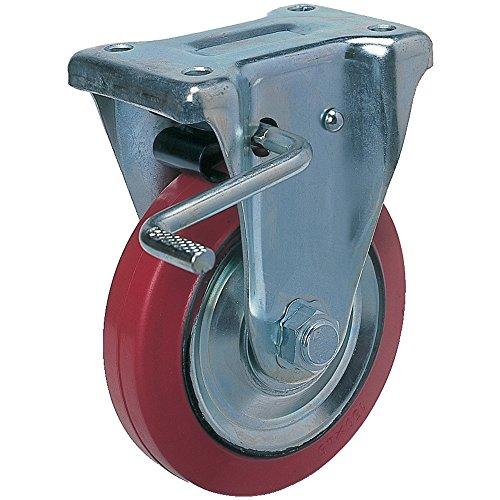 RWKB200ヨドノ プレス製固定金具ブレーキ付赤ゴム車 200φ8353194の通販は 5,851円