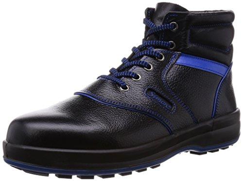 シモン 安全靴 編上靴 SL22-BL黒/ブルー 24.0cm SL22BL-24.0 1足