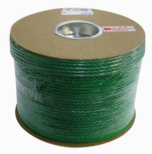 ハンディ・クラウン ユタカメイク PEカラーロープドラム巻 緑 6mm×200m 【RE-103】