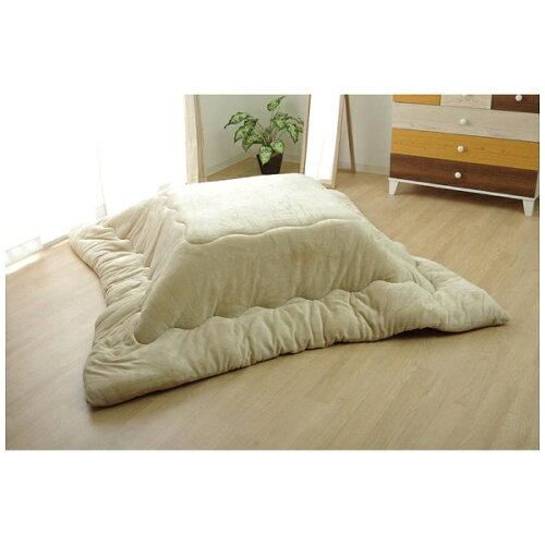 イケヒコ こたつ布団 長方形 無地 フランネル リバーシブル 掛け単品 『17フランIT 抗菌防臭』 ベージュ 約205×315cm(厚掛タイプ)の通販は