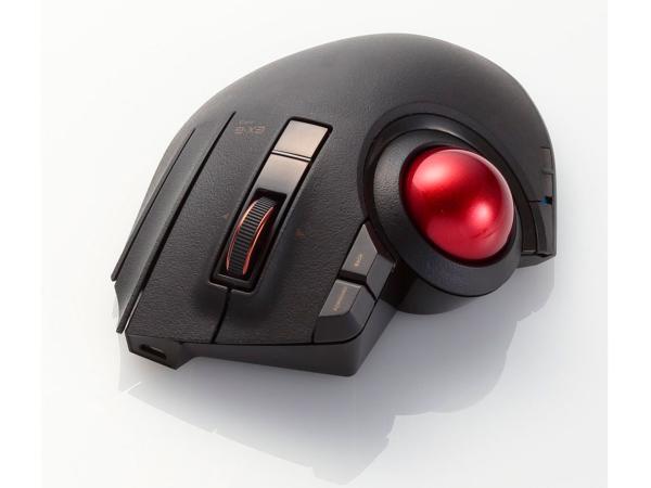 ELECOM エレコム トラックボールマウス/親指/8ボタン/チルト機能/有線/無線/Bluetooth/1000万回耐久/ブラック(M-XPT1MRBK)