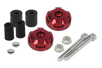 スペシャルパーツ武川 2ピースハンドルバーエンド (レッド/レッド) 汎用(内径Φ18/Φ13用) 品番:06-01-0383