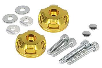 スペシャルパーツ武川 2ピースハンドルバーエンド ゴールド/ゴールド PCX/GROM/CROSS CUB等 品番:06-01-0395