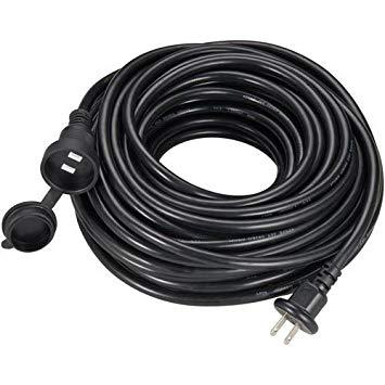 YAZAWA ヤザワ H7RP1020BK 防雨型延長コード(1個口・20m) H7RP1020BK ブラック