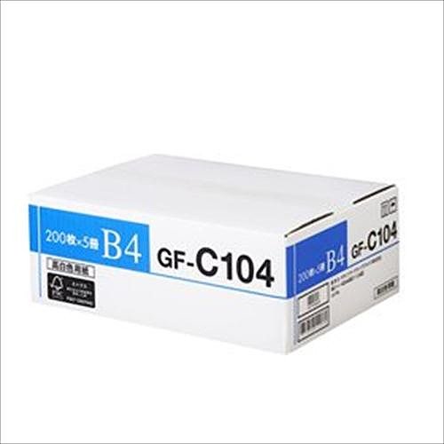 CANON キャノン 高白色用紙 200枚×5冊 GF-C104 B4 FSCMIX SGS-COC-001433
