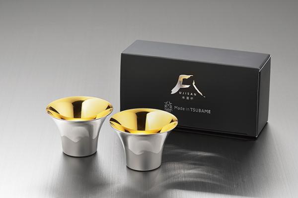 竹井器物製作所 Made in TSUBAME 富士山ぐい呑み2P 内面金メッキ(FM-103)の通販は 5,223円
