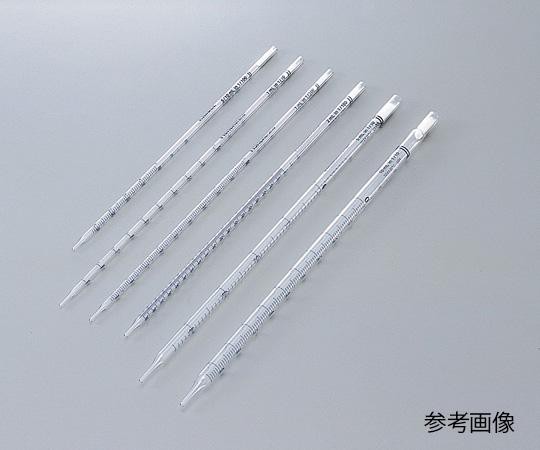 硼珪酸ガラス製ディスポピペット レギュラー丈(綿栓付・滅菌済) 10mL 目盛0.1ml5-5353-06