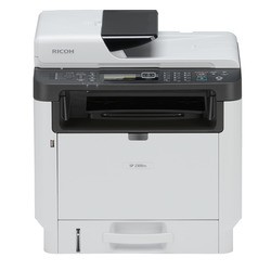 RICOH リコー SP 2300SFL(513822) モノクロレーザープリンター トナー 1200×1200 dpi 最大用紙サイズA4 接続(USB)〇 接続(有線LAN)〇 スキャナ機能有り コピー機能有り FAX機能有り ホワイト