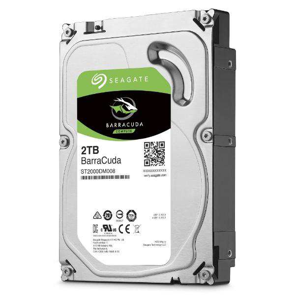 SEAGATE Guardian Barracudaシリーズ 3.5インチ内蔵HDD 2TB SATA6.0Gb/s 7200rpm 256MB(ST2000DM008)