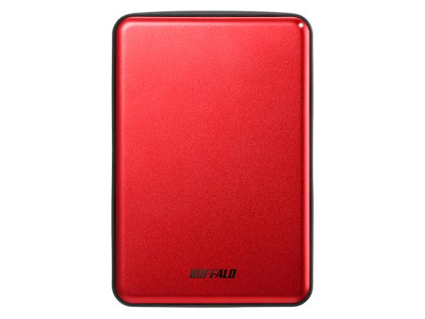 BUFFALO バッファロー USB3.1(Gen.1)対応 アルミ素材＆薄型ポータブルHDD 1TB レッド(HD-PUS1.0U3-RDD)