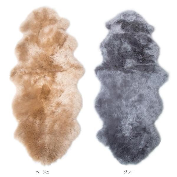 鹿田産業 ムートンフリース 長毛タイプ 約58×175cm LWR00517 GY・グレー (1238366)の通販は