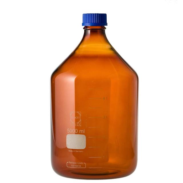 柴田科学 ねじ口瓶丸型茶褐色(デュラン(R)・017210) 5000mL 1-1961-12
