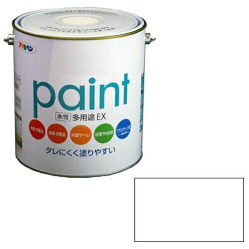 アサヒペン 水性多用途EX3L白【入数:4】の通販は