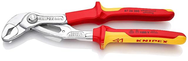 クニペックス KNIPEX 8726-250TBK 絶縁コブラ 1000V 落下防止 (BK) 8726-250TBK