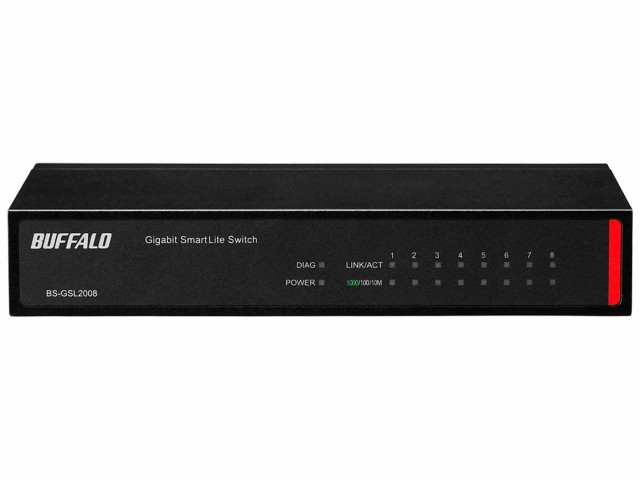 BUFFALO バッファロー 法人向け Giga対応 Layer2 スマートLiteスイッチ 8ポート BS-GSL2008 1個の通販は