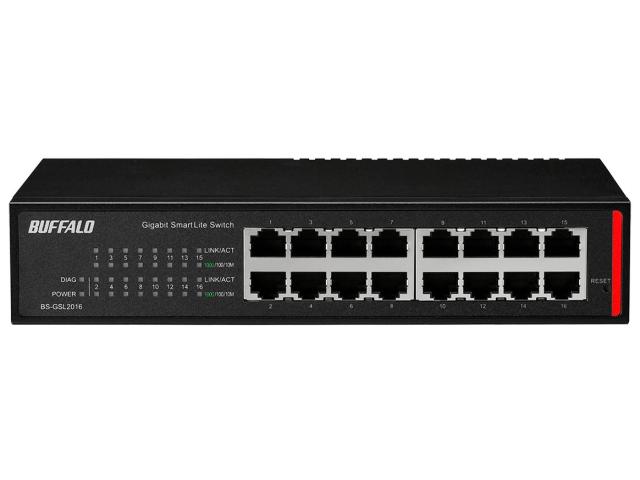 BUFFALO バッファロー 法人向け Giga対応 Layer2 スマートLiteスイッチ 16ポート  BS-GSL2016 1個
