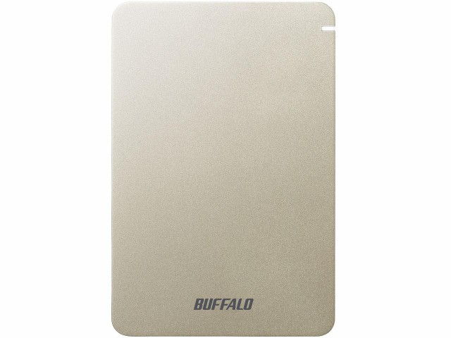 BUFFALO バッファロー USB3.1(Gen.1)対応 耐衝撃ポータブルHDD 1TB ゴールド(HD-PGF1.0U3-GLA)