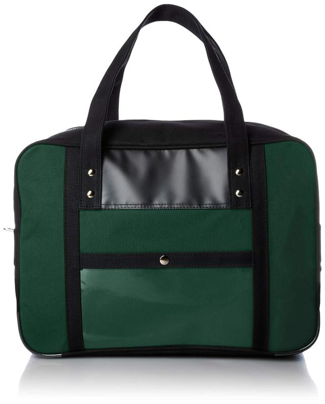 SANEI 帆布メール用ボストンMマチ広 馬蹄錠金具付 モスグリーン