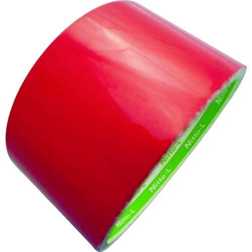 日東エルマテリアル 日東エルマテ 粗面反射テープ 75mmx10m 赤