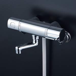 KVK サーモスタット式シャワー80mmパイプ付FTB100KR8T