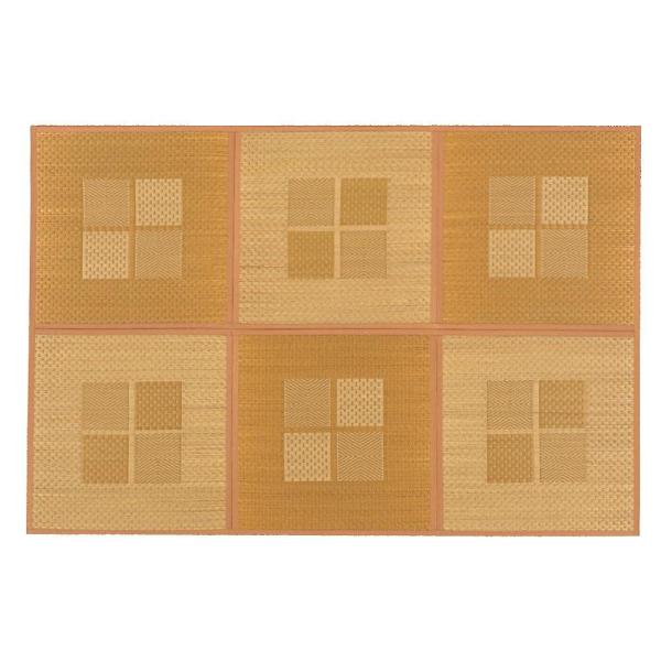 緑茶染め い草アクセントラグ 祇園 約133×200cm ベージュ TSN504141の通販は