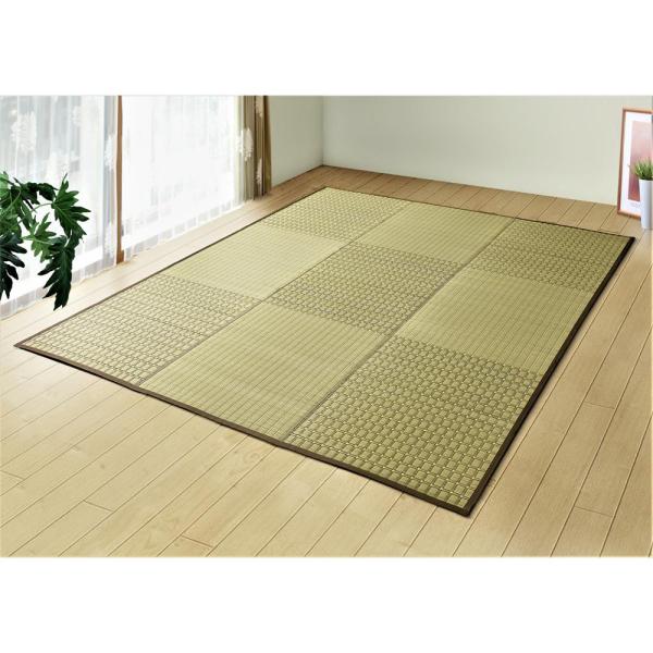 トーシン 茶染紋織 い草ラグ 約200×250cm ベージュ TSN340344 (1344842)