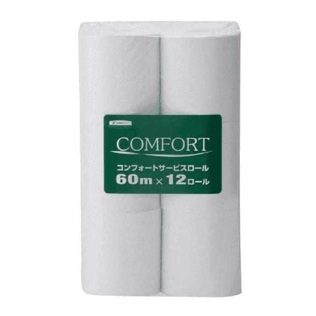 クレシア コンフォート サービスロール60m 12ロール 11261 1箱(12個×8パック入)の通販は 6,137円