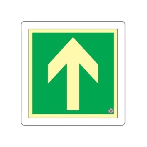 日本緑十字社 中輝度蓄光式床用誘導標識 「↑」 床13 070013 1枚