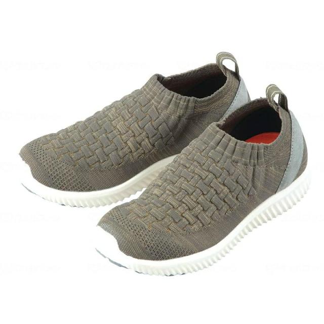 マリアンヌ製靴 SaiSai ストレッチニットスニーカー カーキ S(220〜225mm)  WG140 1足