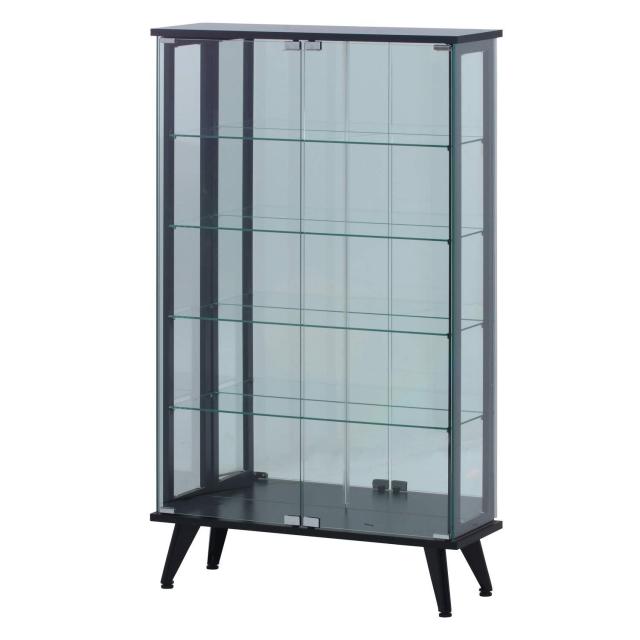 FUJIBOEKI 不二貿易 コレクションケース 5段 高さ134cm ブラック 背面