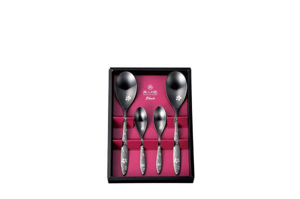 よこやま 燕人の匠 ブラック 桜吟・カトラリー4pcs ECTB-701の通販は 6,295円