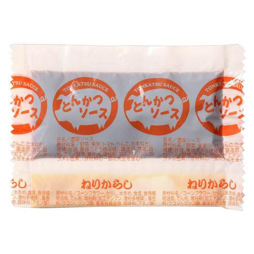 COMOLIFE コモライフ タカハシソース とんかつ専用ソース＆練がらし ツインパック 500個(100×5) 250799 (1455327)
