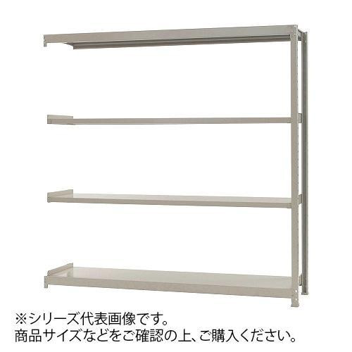北島 軽中量ラック 耐荷重200kgタイプ 連結 間口1800×奥行600×高さ2400mm 4段 アイボリー (1435381)