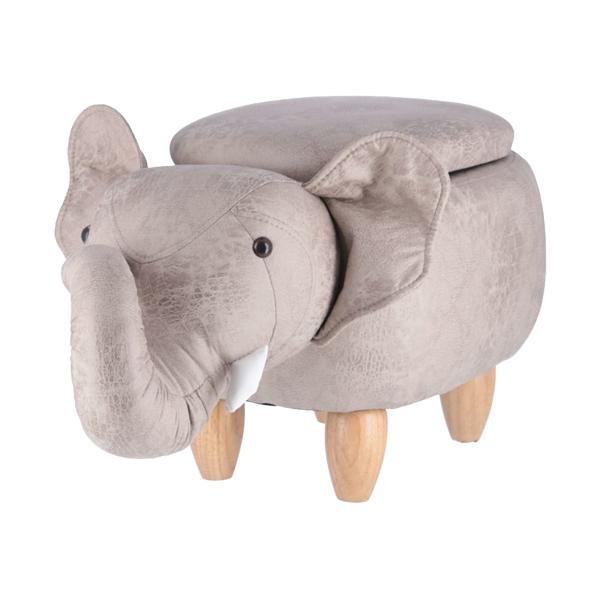 不二貿易 アニマルスツール収納付き ゾウ 34926 (1479903)