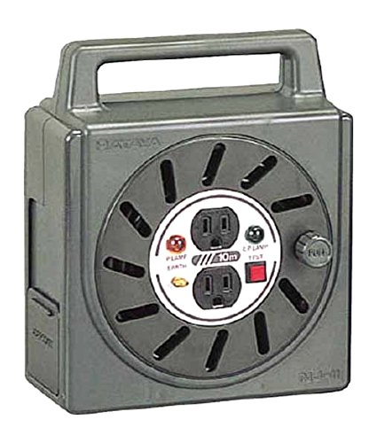 ハタヤリミテッド NJ-2型ボックスリール 単相100V接地付 10m アースチェック付 3703843