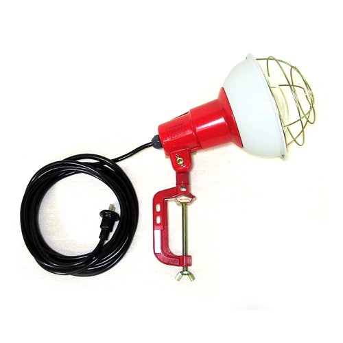 畑屋製作所 ハタヤ 防雨型作業灯 リフレクターランプ300W 100V電線5m バイス付 3704084