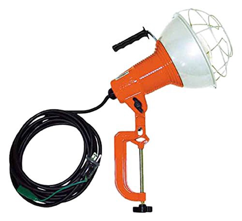 ハタヤ 防雨型作業灯 リフレクターランプ500W 100V接地付5m バイス付 3704262の通販は