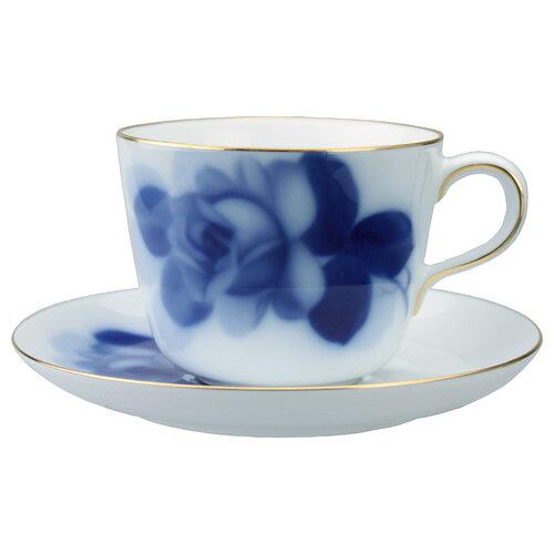 大倉陶園 ブルーローズ モーニング碗皿  26C/8211