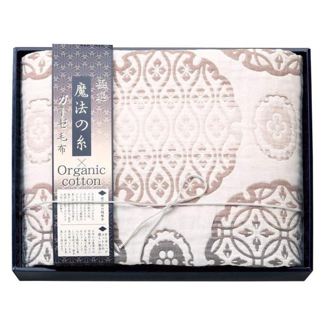 プレーリードッグ 極選魔法の糸×オーガニック プレミアム五重織ガーゼ毛布 ベージュ  GMOW-15100A BE 12,375円